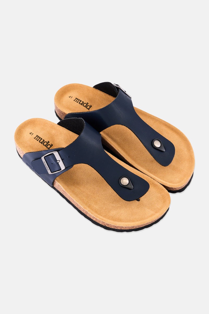 Mudd Men Slip On Cork Sandals, Navy - Image 4